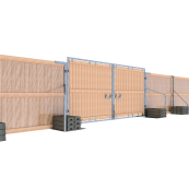 Mobile fence base | plate of concrete | Length: 700 mmHeight: 125 mmWidth: 220 mmwith 6 holes ( 42 mm)36 kg